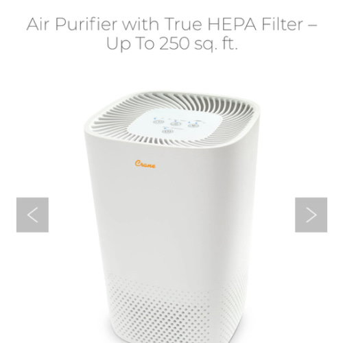 Air Purifier with True HEPA Filter – Up To 250 sq. ft.