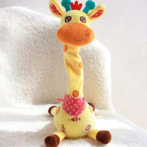 Interactive Musical Giraffe Plush Toy - 13.77inch Soft Singing & Dancing Stuffed Animal,Repeats What You Say,Perfect Baby Gift & Entertainment Companion