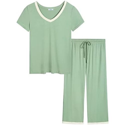 Joyaria Cooling Pajamas Bamboo Viscose Lightweight PJs Set Women Wicking Sleepwear for Night Sweat S-XXL