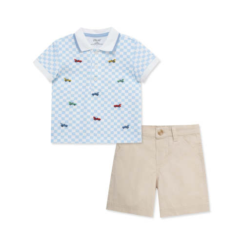 Race Car Polo Short Set (12M-24M)