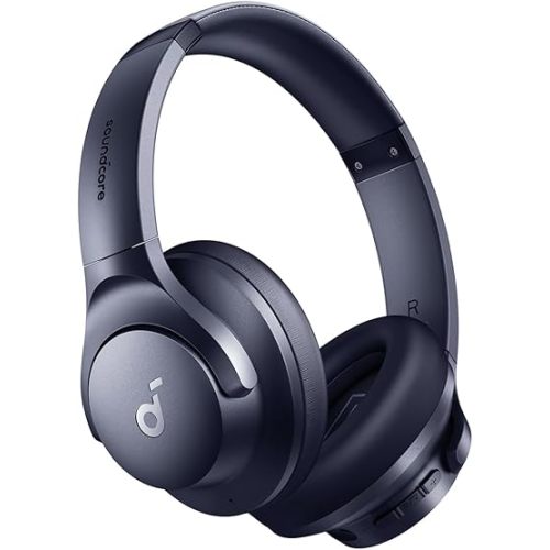 Soundcore by Anker Q20i Hybrid Active Noise Cancelling Headphones, Wireless Over-Ear Bluetooth, 40H Long ANC Playtime, Hi-Res Audio, Big Bass, Customize via an App, Transparency Mode