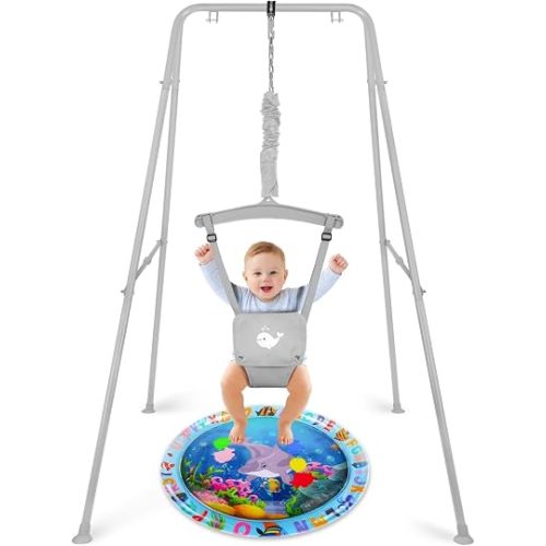 Baby Jumper with Water Mat, Toddler Jumper with Stand for Girls Boys