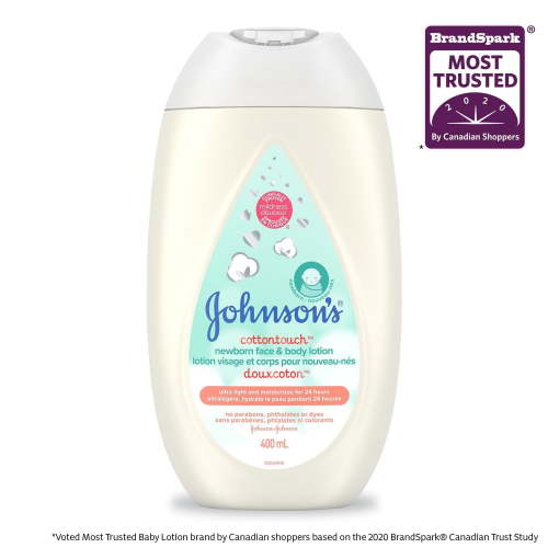 Johnson's Baby Lotion for Newborns, CottonTouch Cream, 400 mL - Walmart.ca