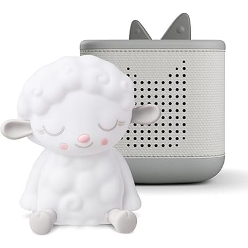 Toniebox 2 Audio Player Bundle for Kids 1+ with Sleepy Sheep Night Light - Moon Gray