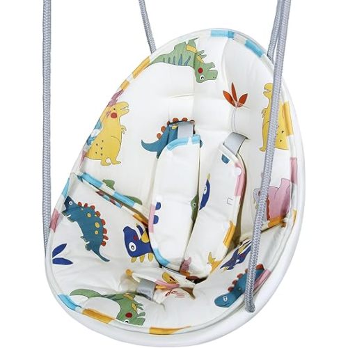 Toddler Swing Cushion - FEISIKE Baby Swing Outdoor Seat Insert Pad Compatible with Coconut Toddler Swing Egg Swing for Toddlers Ages 6-36 Months, Detachable and Washable(Swing Not Included)