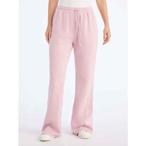 Scoop Women’s Mineral Washed Fleece Flare Leg Sweatpants, Sizes XS-XXL