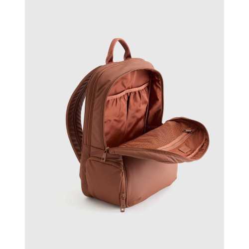 Water Repellent Puff Commuter Backpack in Terracotta