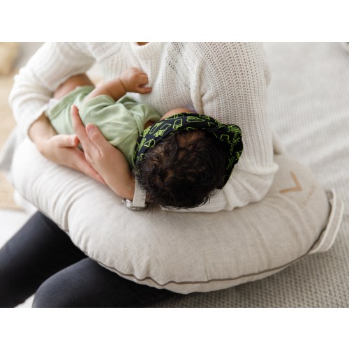 Linen Nursing Pillow Cover • Premium Quality 100% Organic Oeko-Tex Standard • Baby Moon Pillow Breast Bottle Feeding • Soft and Breathable