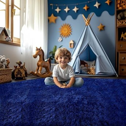 Blue for Kids Room - Soft Shag Rug 3x5