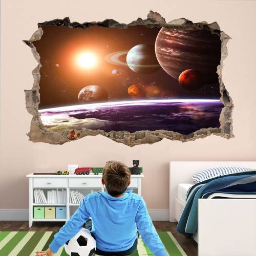 Planets Space Wall Sticker Mural Decal Print Art Astronomy Stars AD37