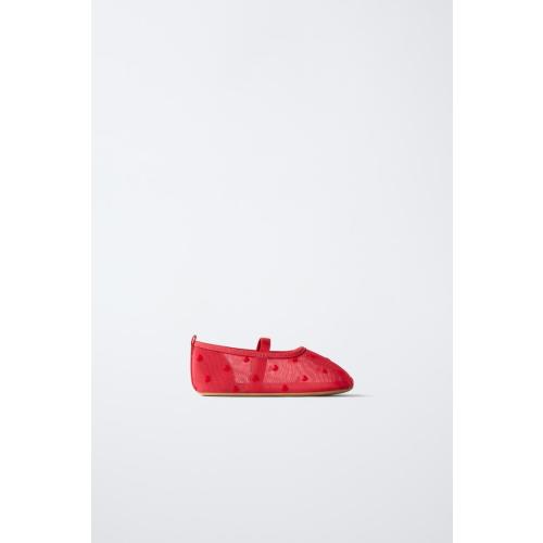 HEART BALLET FLATS - Red | ZARA United States