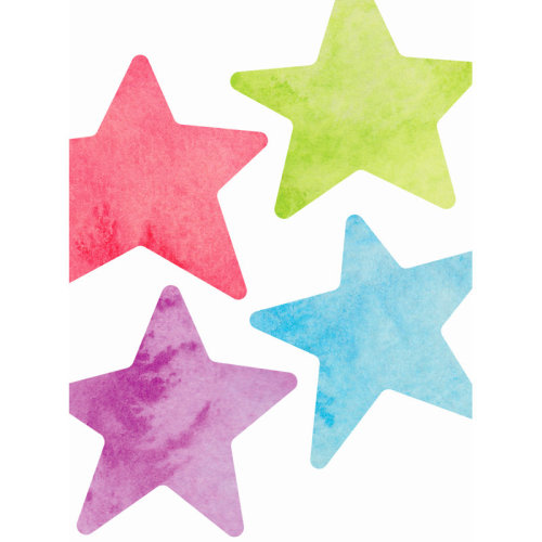 Zoomie Kids Watercolor Stars Wall Stickers & Reviews | Wayfair