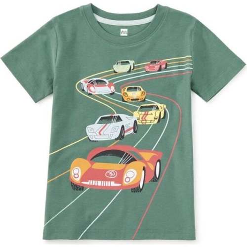Le Mans Race Graphic Tee, Silver Pine
