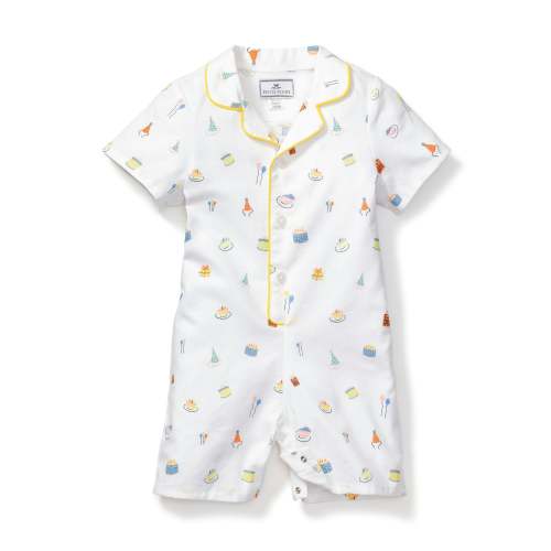 Baby's Twill Summer Romper in Birthday Wishes