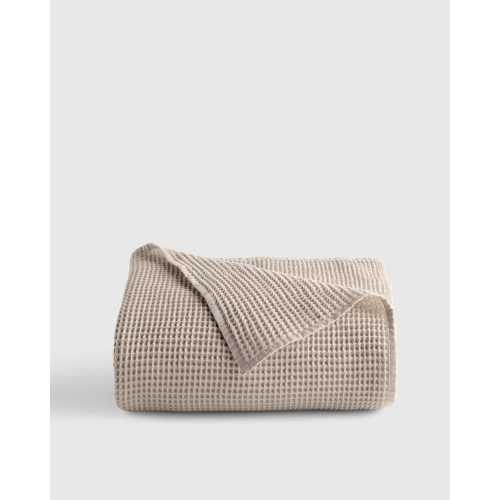 Organic Waffle Bed Blanket in Dove