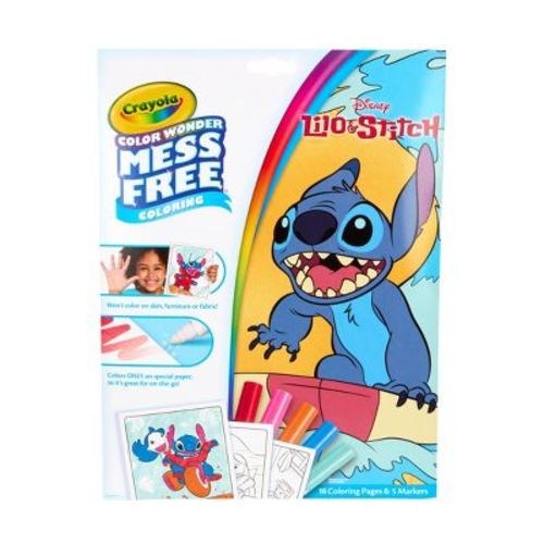 Crayola Lilo and Stitch Color Wonder Set, 18 Pages, 5 Mess Free Markers, Toddler Stocking Stuffers, Travel Activity for Kids, Holiday Gift, Ages 3+