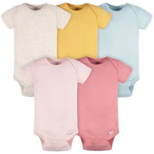 Gerber baby-girls 5-pack Short Sleeve Variety Onesies Bodysuits