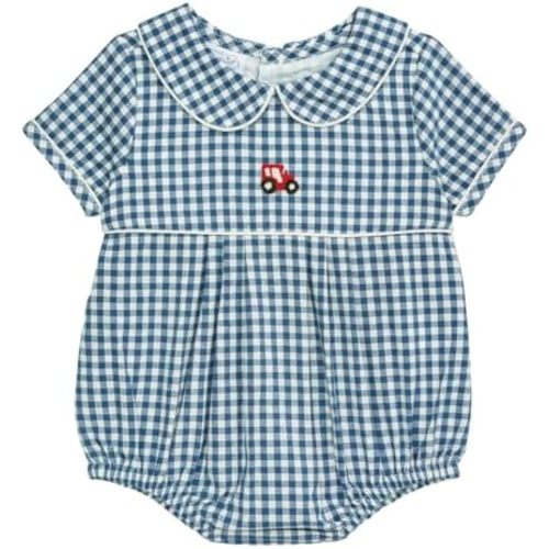 Mud Pie Baby Boy Farm Icon Gingham Bubble