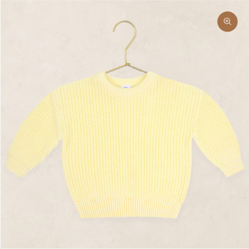 Knit Chunky Sweater - Butter Yellow