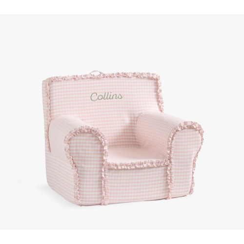 Kids Anywhere Chair, Sepia Rose Ruffle Gingham Slipcover Only