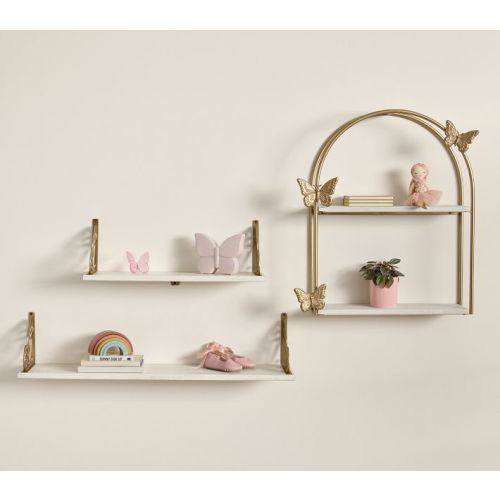 Gold Butterfly Tiered Shelf | Pottery Barn Kids
