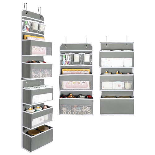 Over Door Organizer, Delamu 1 Split into 2 Hanging Storage Organization for Bathroom, Door Organizer Hanging