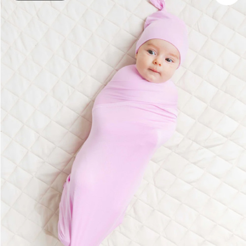 Mauve Over, Pink Swaddle & Beanie Set