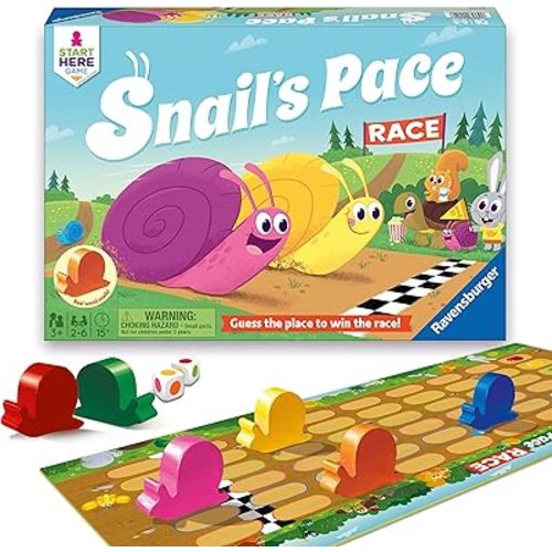 Ravensburger Snail's Pace Race Game for Age 3 & Up - Quick Children's Racing Game Where Everyone Wins!