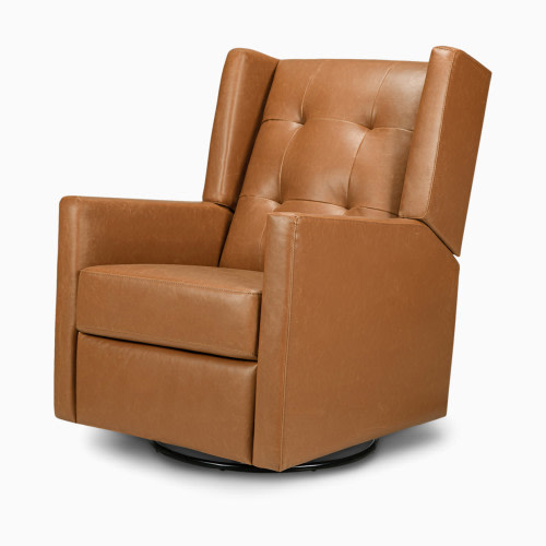 daVinci Maddox Recliner and Swivel Glider - Vegan Tan Leather
