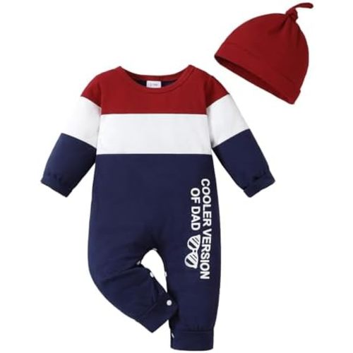Newborn Baby Boy Clothes Fall Winter Cute Infant Outfits Long Sleeve Newborn Baby Romper Hat Bodysuit Jumpsuits