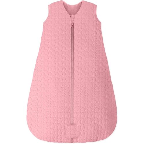 Baby Sleep Sack 12-18 Months TOG 2.5 Winter Baby Wearable Blanket, 100% Cotton Fabric Toddler Sleeping Sack 2-Way Zipper Quilted Baby Sleep Bag, Warm Soft Bean Paste