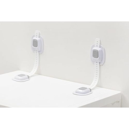 YEYA No Drill Anti tip Furniture Straps Wall Anchors for Baby proofing (Upgraded 2P)