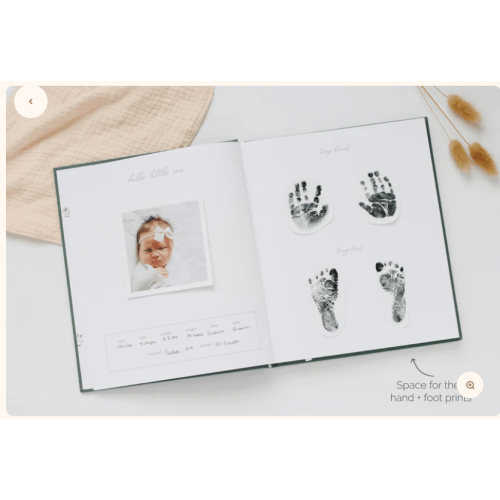Linen Baby Book - Blush