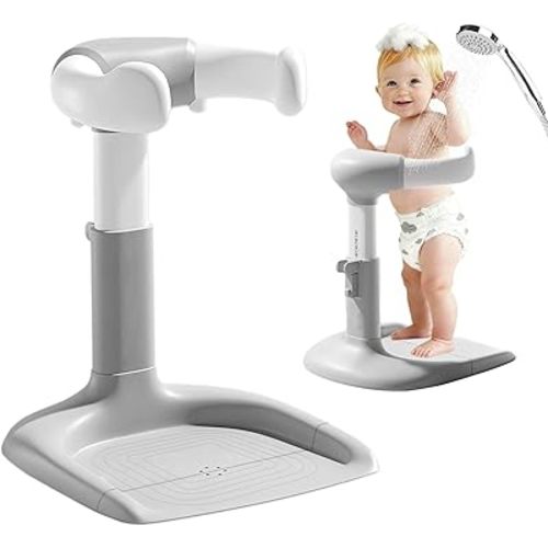 Baby Shower Stand - Adjustable Height Baby Shower Standing Support | Baby Bath Stand Soporte para Bañera de Bebé | Toddler Shower Stand Assist Holder for 8-36 Months Toddler Baby Standing Bath