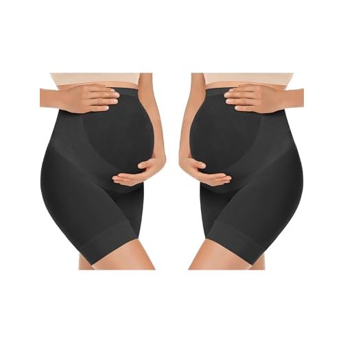 KIM S Shape Your Bump Seamless Maternity Shapewear for Dress, Pregnancy Postpartum Prevent Chafing Support-Underwear