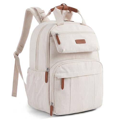 mommore Diaper Bag Backpack, Multi-function Travel Baby Diaper Bag for Mom, Large Capacity Baby Essentials with Insulated Pockets, Changing Pad, Stroller Straps