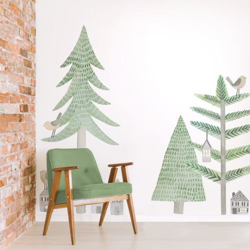 Mej Mej Spruce Forest Large Peel & Stick Wall Decals