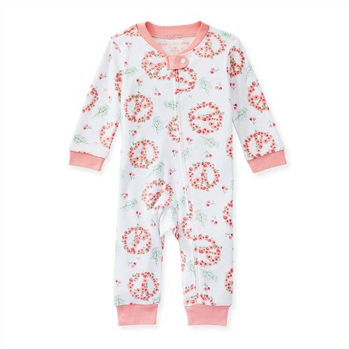Burt's Bees Baby Baby Girls' Sleep and Play Pajamas, 100% Organic Cotton One-Piece Romper Jumpsuit Zip Front Pjs