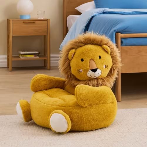 Adairs Kids - Leo Lion Mustard Cuddle Chair | Adairs