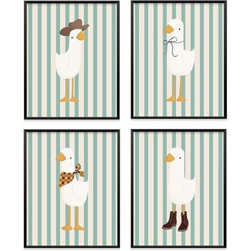 VONTP Western Cowboy Nursery Wall Art Decor, 8x10 Inch Set of 4 (Unframed)
