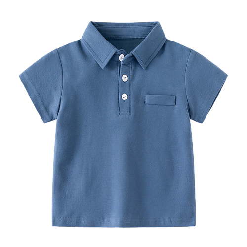 Toddler Boys Polo Shirts Summer Short Sleeve Solid Color Shirt Tops For Children Clothes Cute Boys Streetwear Top
