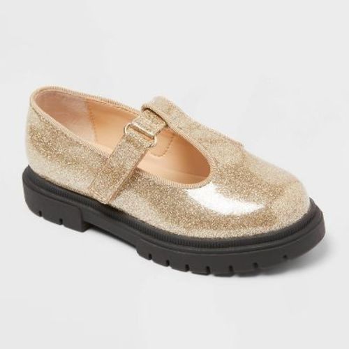 Toddler Girls' Wende T-Strap Mary Jane Flats - Cat & Jack™ Gold