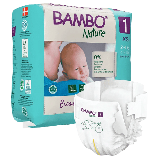 Bambo Nature Eco Nappies Size 1 XS - Pack