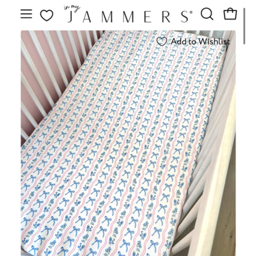 Amelia Bow Crib Sheet – In My Jammers