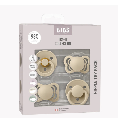 BIBS New Baby Try-It Collection - Vanilla Pacifiers – Bibsworld store US