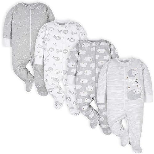 Gerber Baby Girls 4 Pack Sleep 'N Play Footie
