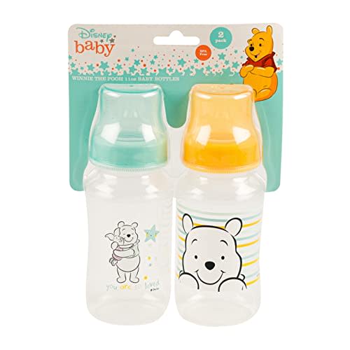 Winnie The Pooh 11 OZ Bottles, 2 Pack, BPA Free, Baby Gift, FD51174