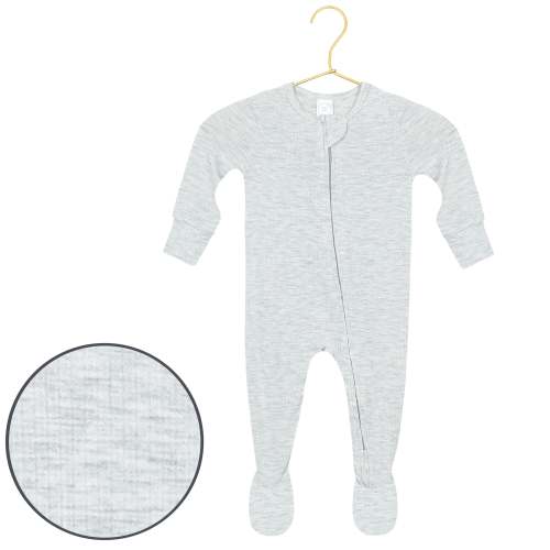 Stevie Ribbed Zipper Footies