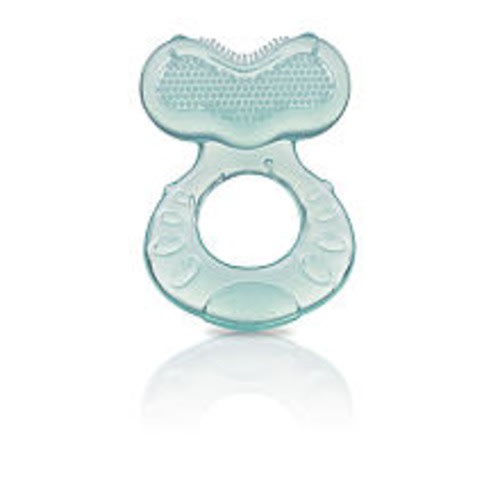 Nuby Silicone Teethe-EEZ Teether with Bristles, Includes Hygienic Case, Colors May Vary