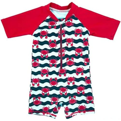 Toddler Baby Boys' Swimwear One Piece UPF 50+ Swimsuit Boy Lovely Cartoon Prints Bathing Suit